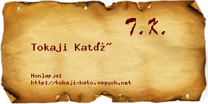 Tokaji Kató névjegykártya